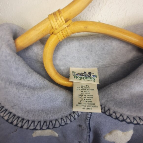 Retro 90s Coastal Grandma Lighthouse Fleece Jacket Nautical XL North Reflections - Picture 6 of 8